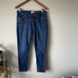 PAIGE Verdugo Crop Dark Wash Skinny Jeans